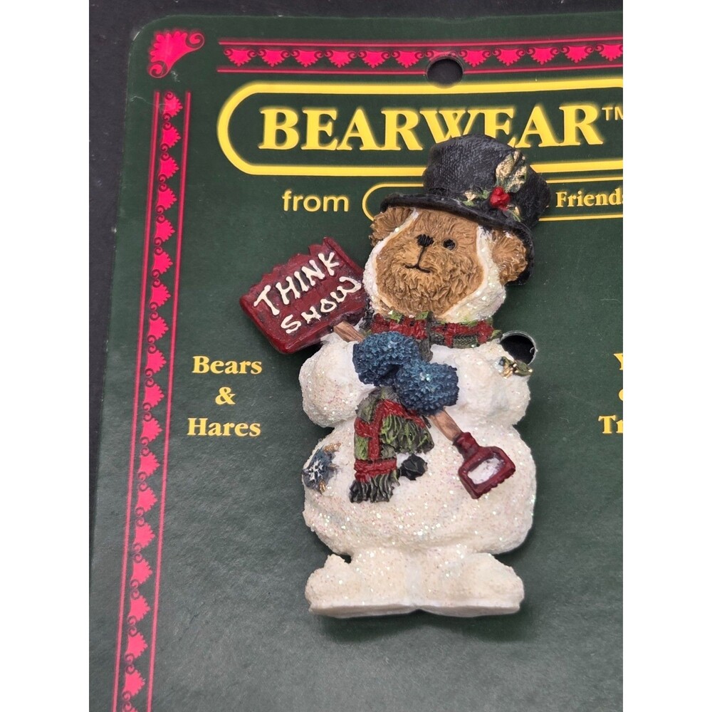 Boyds Bear Bears and Hares Pin Snowman Think Snow
